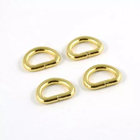 1/2" D Ring - Gold