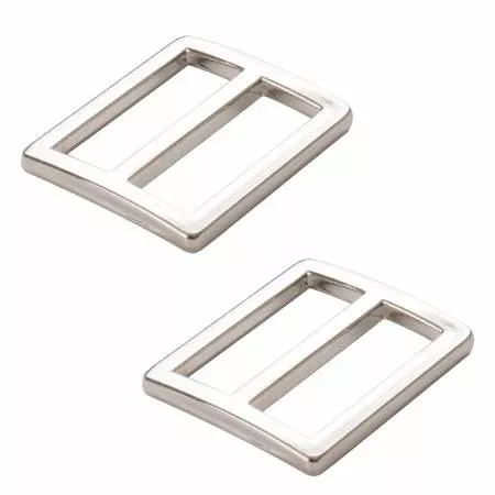 1" Flat Widemouth Sliders Nickel - Set of 2