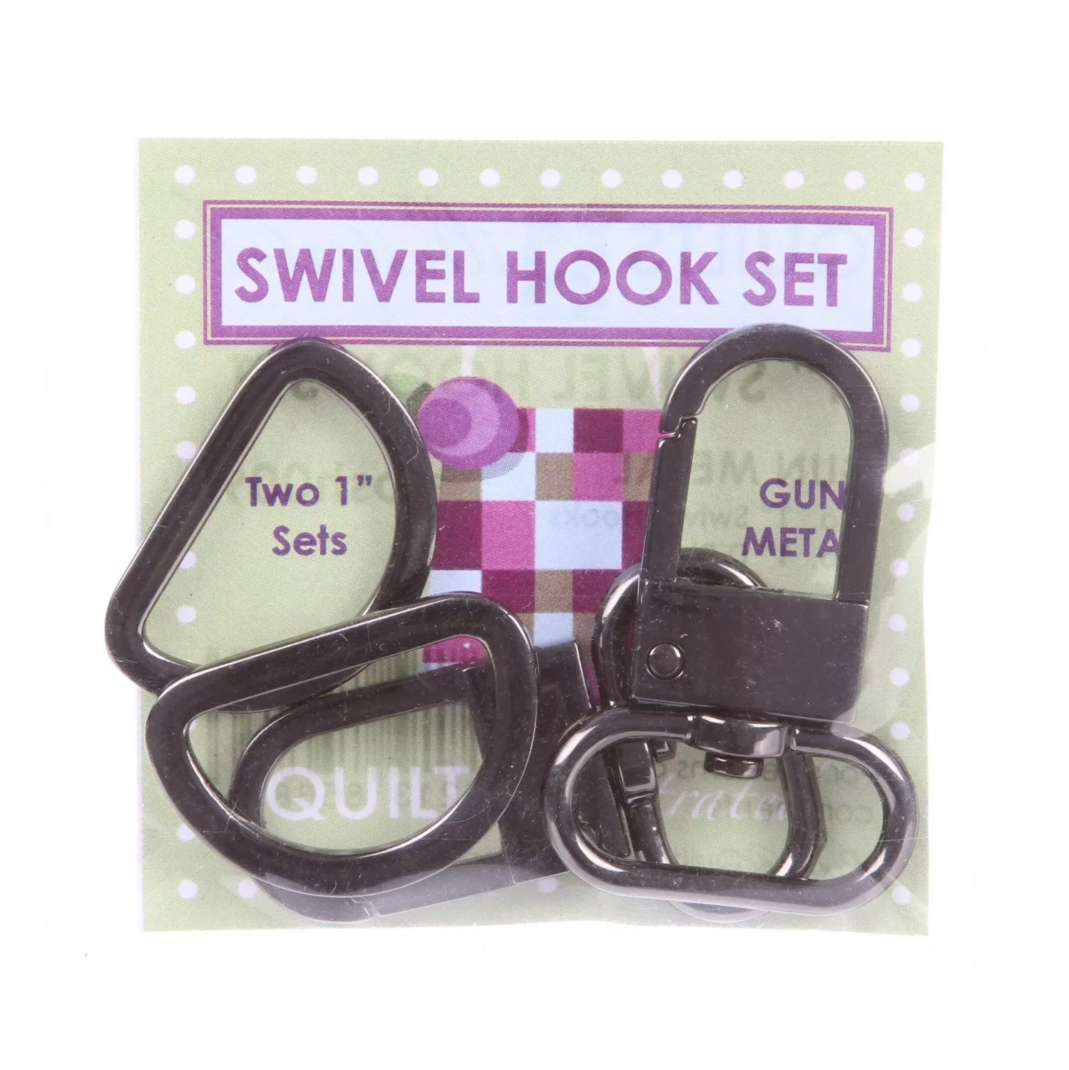 1” Swivel Hook Set - Gun Metal