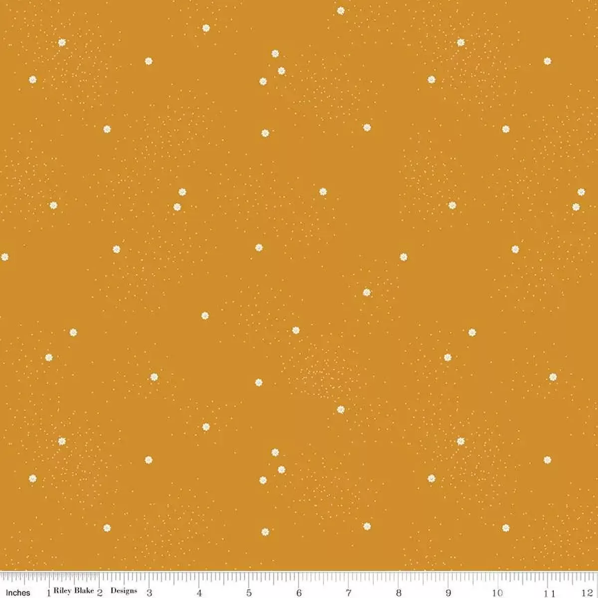 100% Cotton Fabric, 43″/44″ Wide in Dainty Daisy Butterscotch by Riley Blake Designs