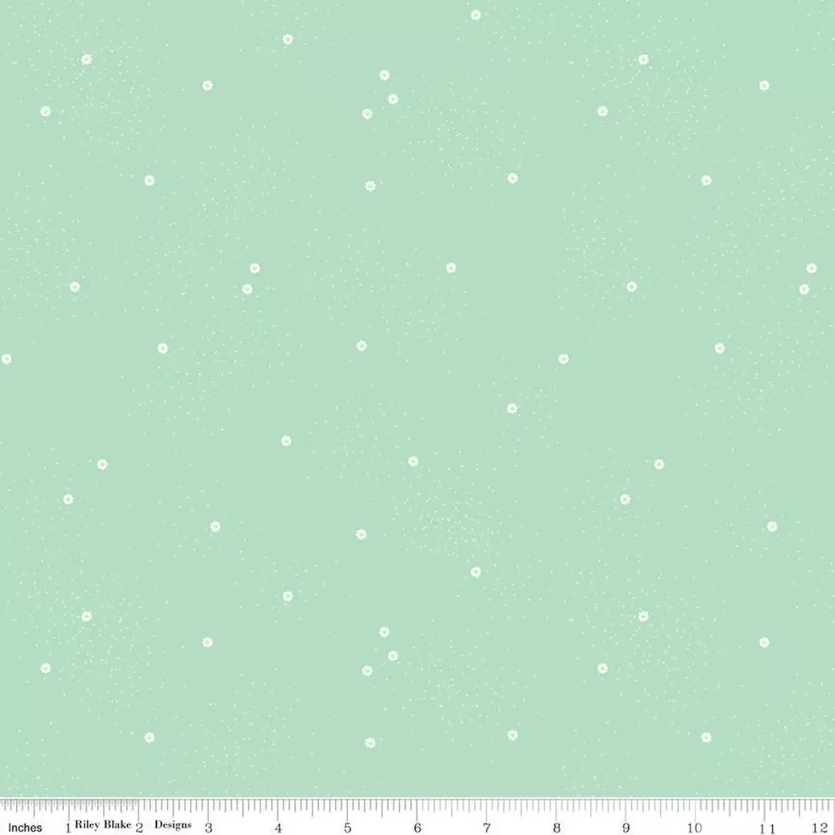 100% Cotton Fabric, 43″/44″ Wide in Dainty Daisy Mint by Riley Blake Designs