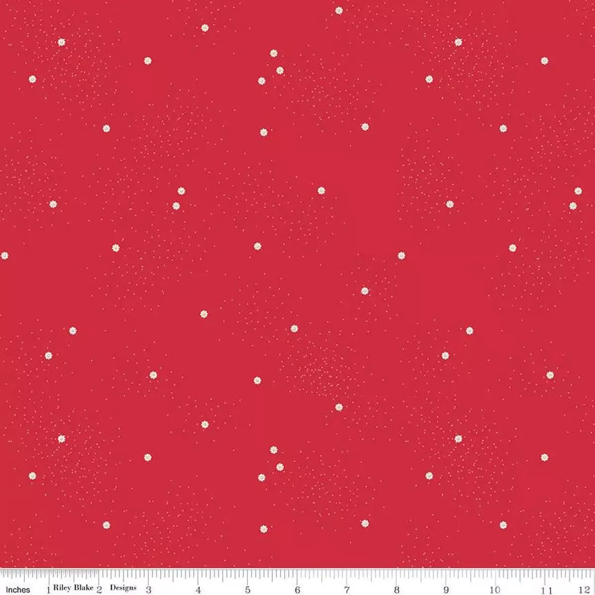100% Cotton Fabric, 43″/44″ Wide in Dainty Daisy Riley Red by Riley Blake Designs