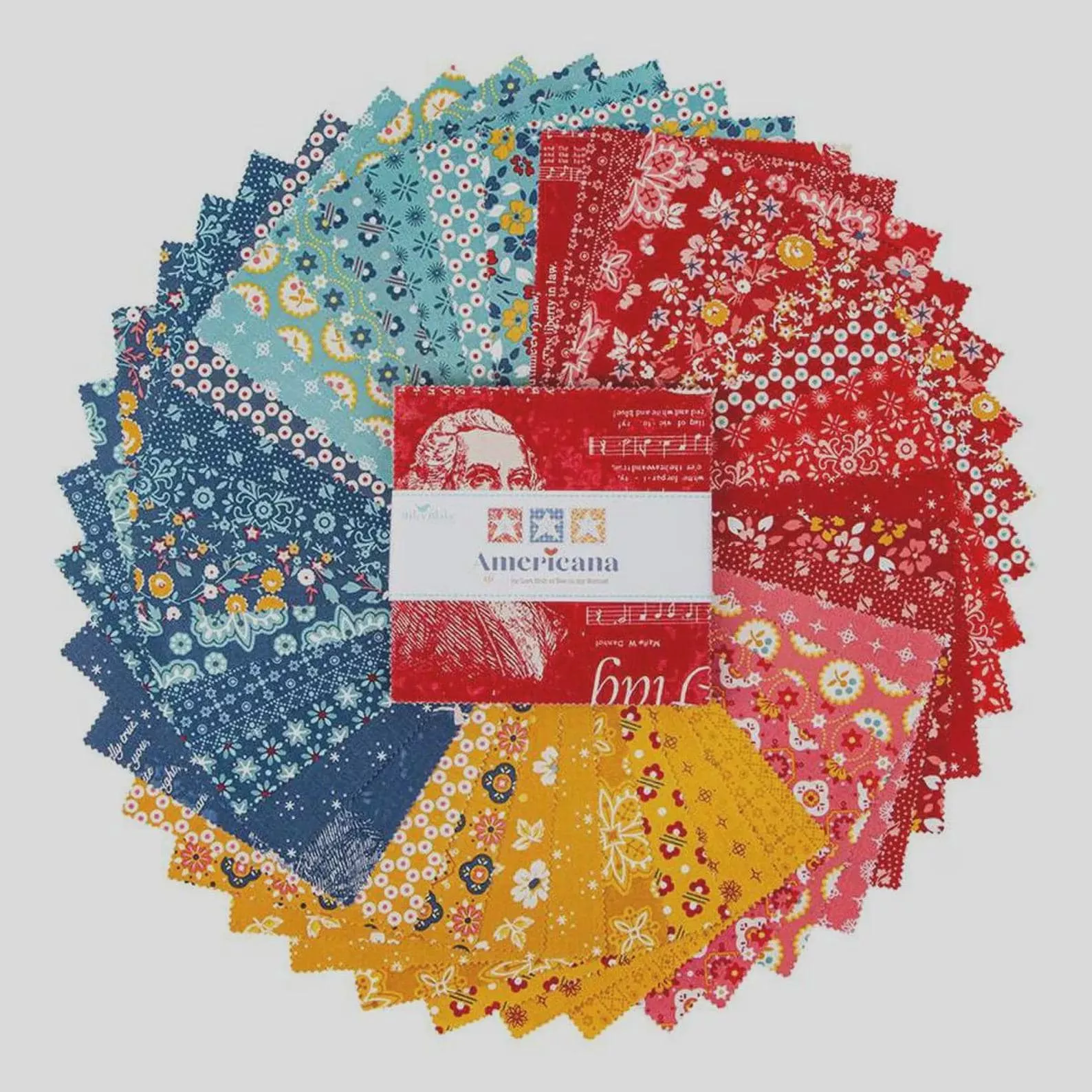 Americana Charm Pack 5" Stacker - 5-16080-42By Lori Holt for Riley Blake Designs bin 16