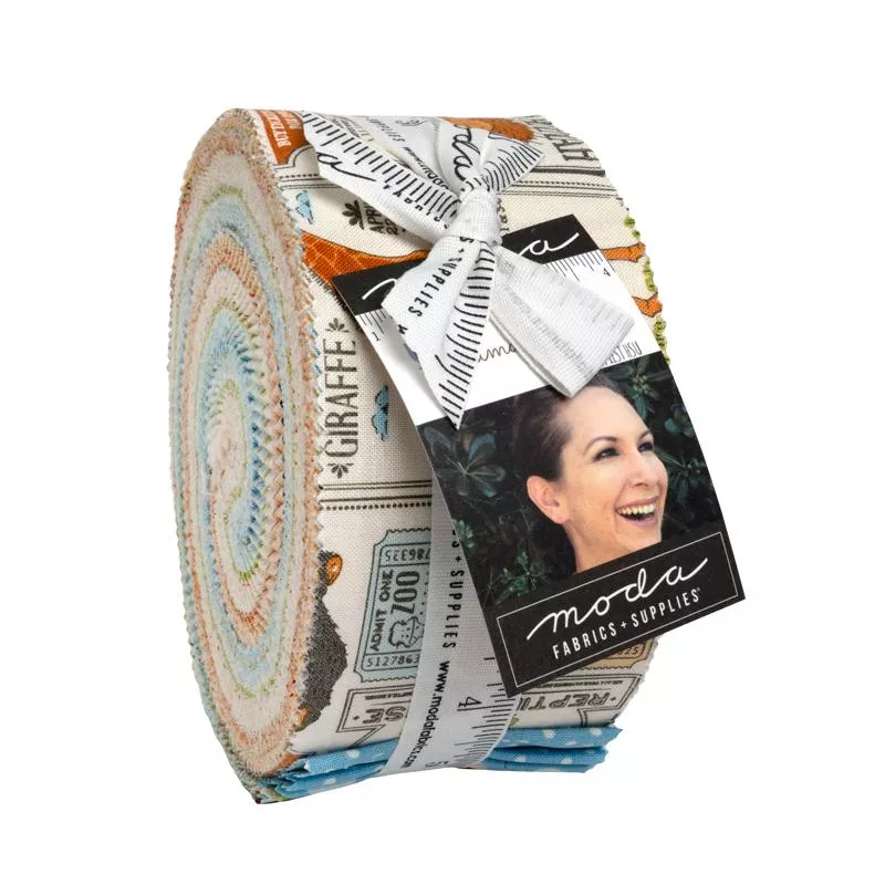 Animal Park Fun Jelly Roll by Stacy Iest Hsu 20960JR For Moda Fabrics