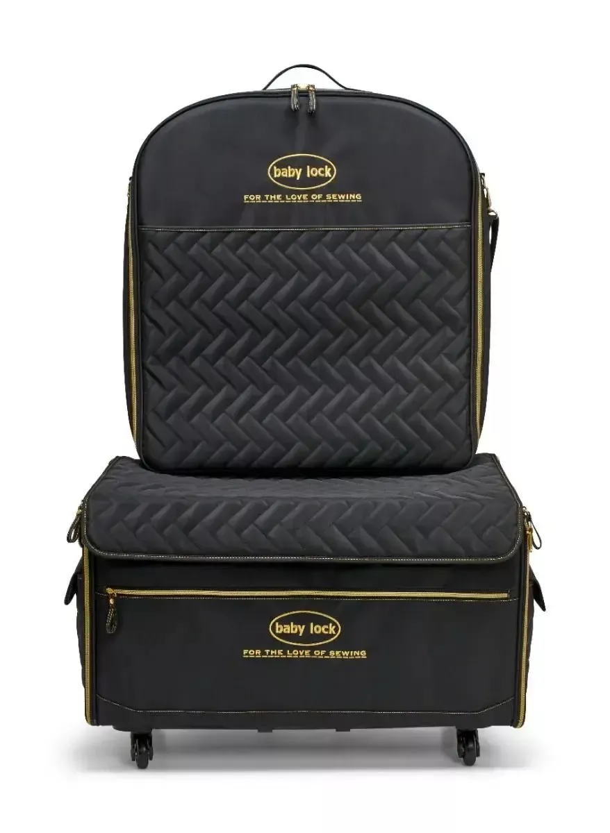 Baby Lock XL Quilted Black Trolley With Embroidery Arm Case