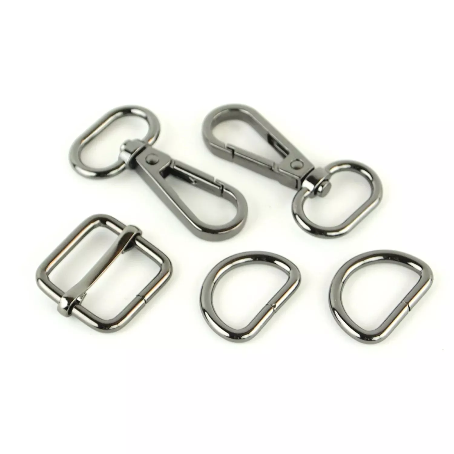 Basic Hardware Set Level 3 3/4in Nickel Sallie Tomato Hardware kit for bag making # STS193S