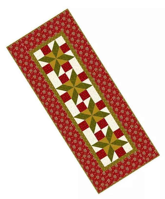 Baubles & Balsam Table Runner Kit - 28" x 52" - Includes Pattern & Binding