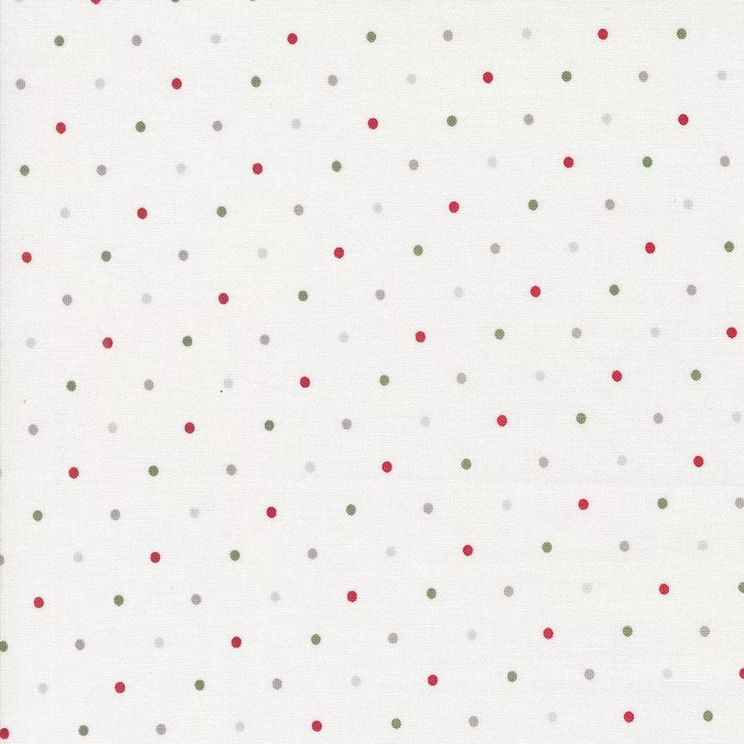 Berry And Pine Magic Dot Christmas 5230-38 By Lella Boutique For Moda Fabrics Sold In 1/2 Yard Increments Cut Continuously