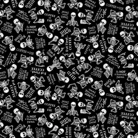 Black Tossed Skeletons In Need Of Coffee