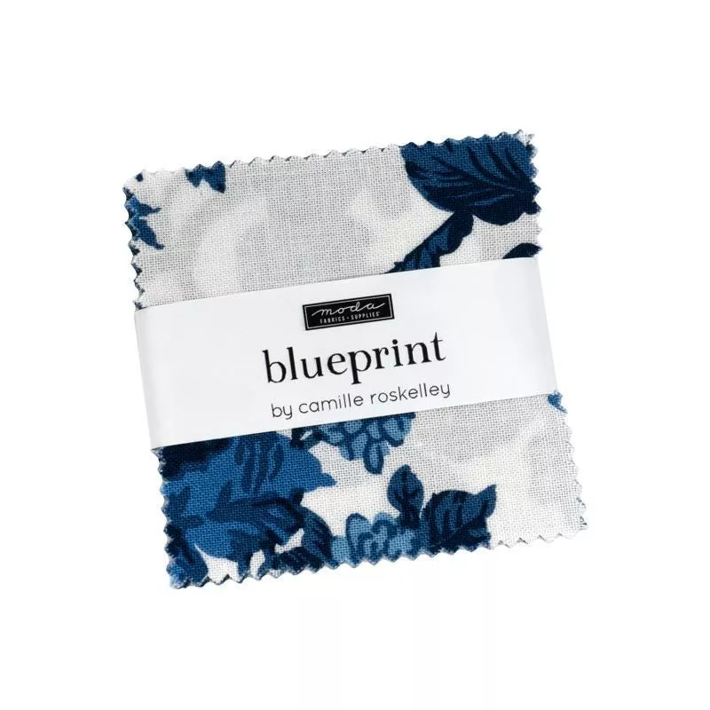 Blueprint Mini Cham 2.5" 553300MC by Camille Roskelley for Moda fabrics bin 86