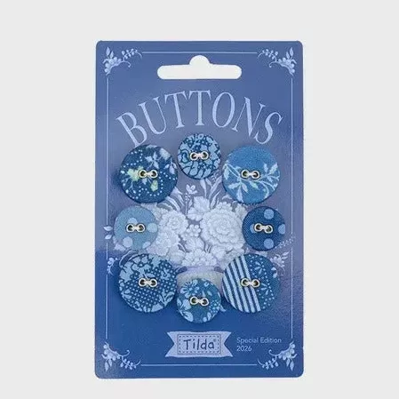 Buttons, Something Blue DARK by Tilda - 8 count