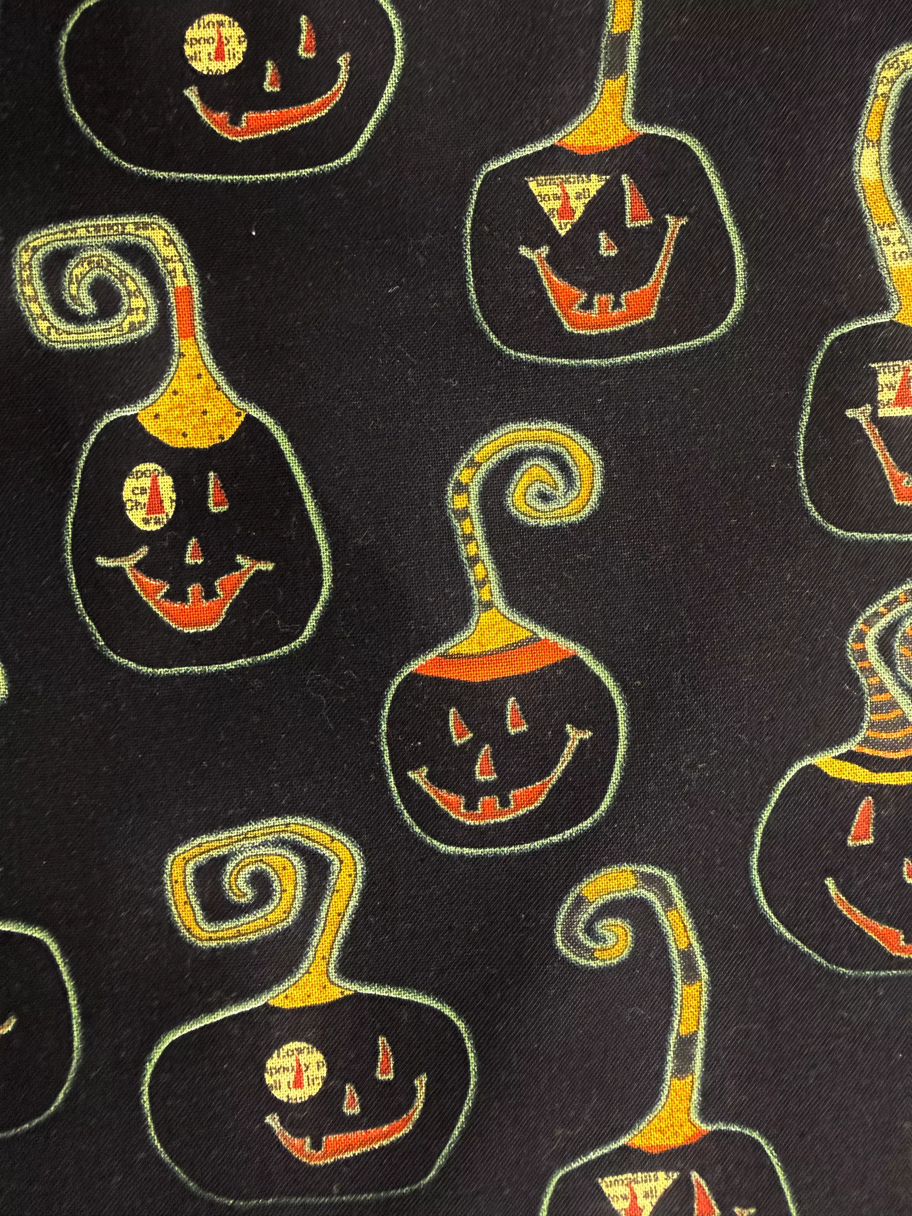 Cheeky Wee Pumpkins ByStudio E Fabrics 3268-99 Black Pumpkins Yardage Sold in 1/2 Yard Increments