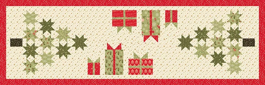 Christmas Ready Table Runner Printed Pattern Only # PM826 By Sandy Gervais