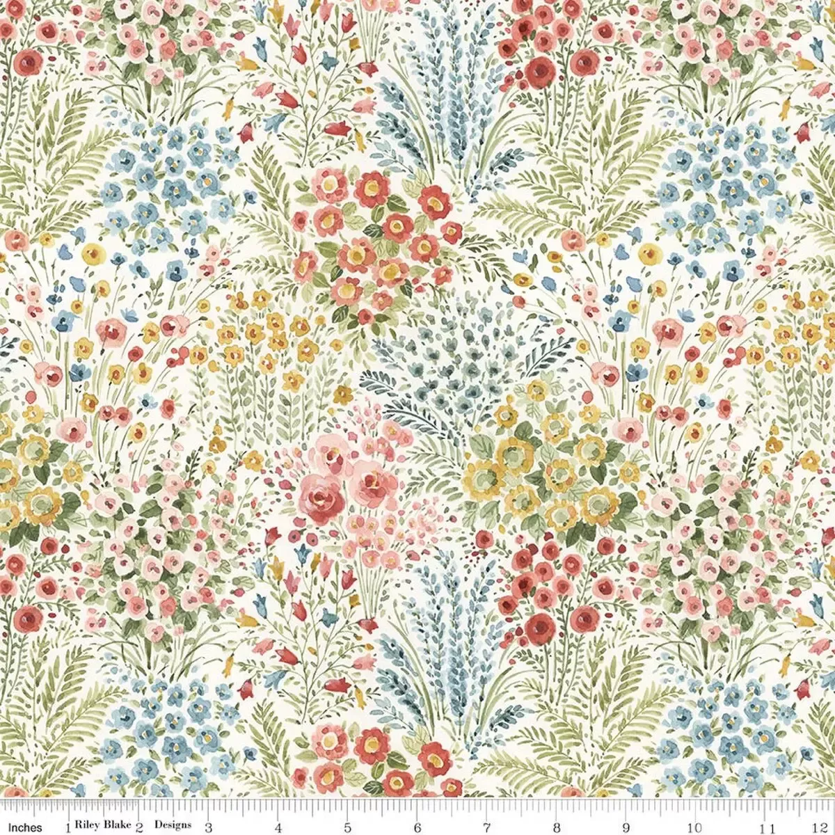Cotton Fabric, 43″/44″ Wide Blissful Moments in Meadow Cream by Riley Blake Designs