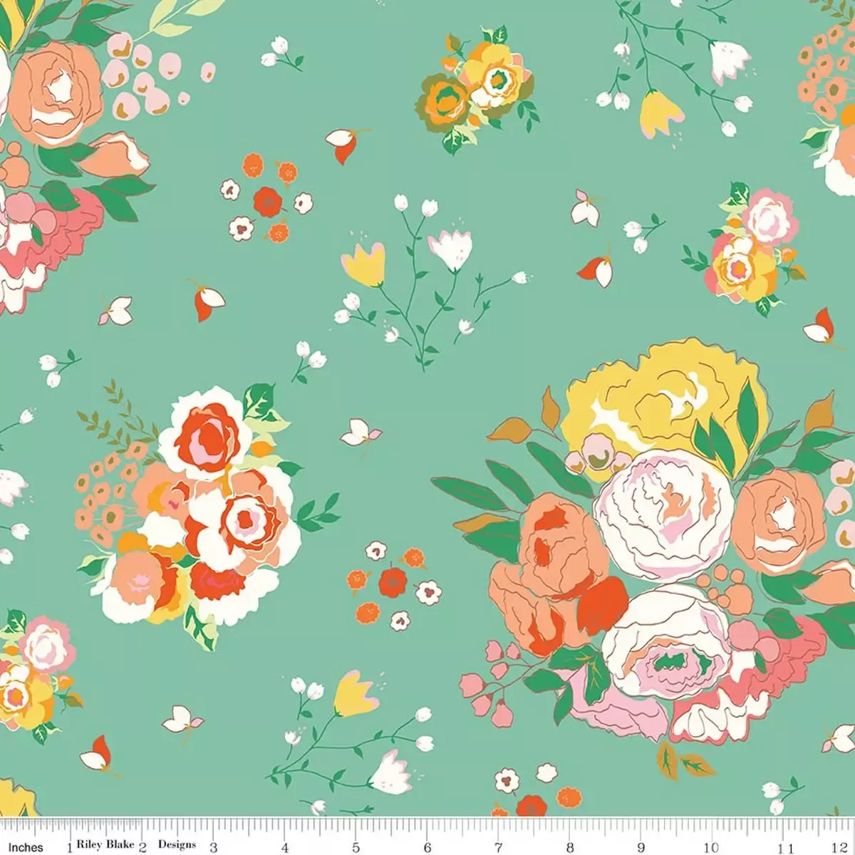 Cotton Fabric, 43″/44″ Wide Cotton Nook in Main Seaglass by Riley Blake