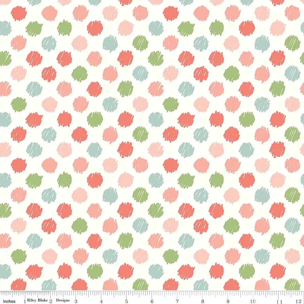 Cotton Fabric, 43″/44″ Wide Flannel Love You to the Moon in Dots White by Riley Blake Designs