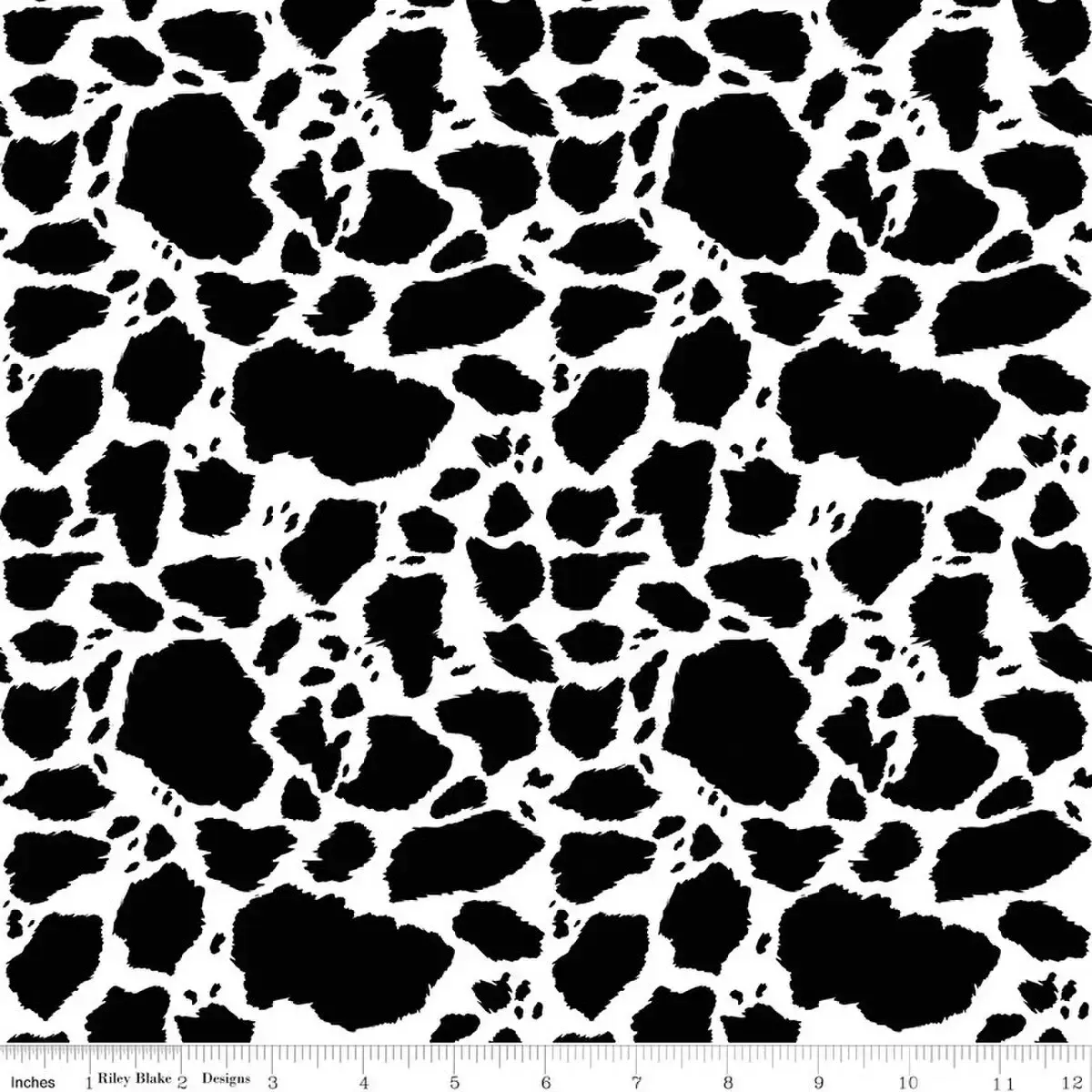 Cotton Fabric, 43″/44″ Wide The Homestead in Cow Patches Black by Riley Blake Designs
