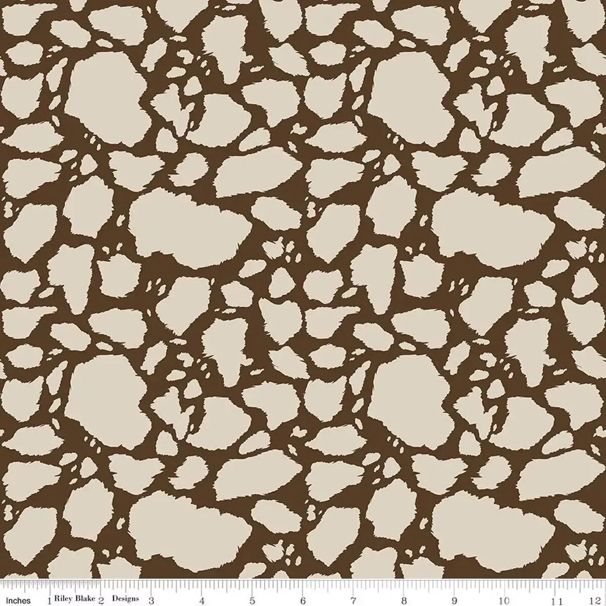 Cotton Fabric, 43″/44″ Wide The Homestead in Cow Patches Tan by Riley Blake Designs