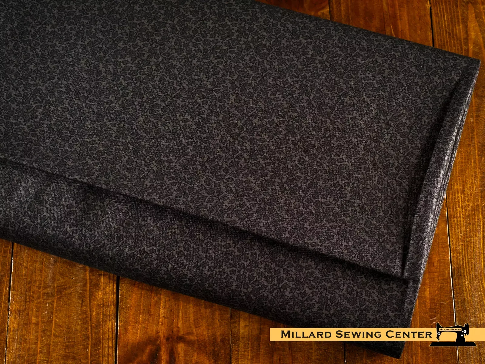 Cotton Fabric, 44″/45″ Wide Moonlit Walk in Tiny Flower Black by Maywood Studio