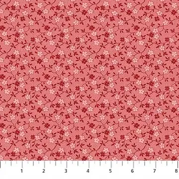 Cotton Fabric, 44″ Bordeaux Antiques Roadshow in Calico Light Red by Northcott Fabrics