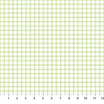 Cotton Fabric, 44″ Lullaby in Gingham Green by Northcott Fabrics