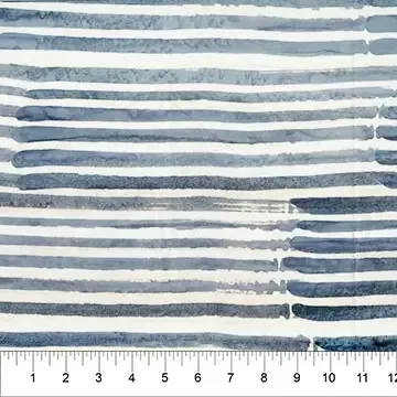 Cotton Fabric, 44″ Paint Box in Stripe Dove by Banyan Batiks