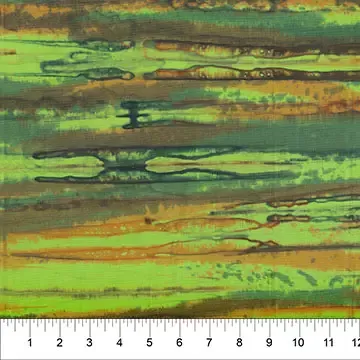 Cotton Fabric, 44″ Paint Box in Texture Lime Light by Banyan Batiks
