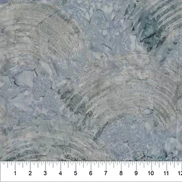 Cotton Fabric, 44″ Paint Box in Wave Smoke by Banyan Batiks