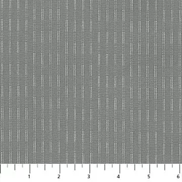 Cotton Fabric, 44″ Ripple & Thread in Stripe Smoke by FIGO