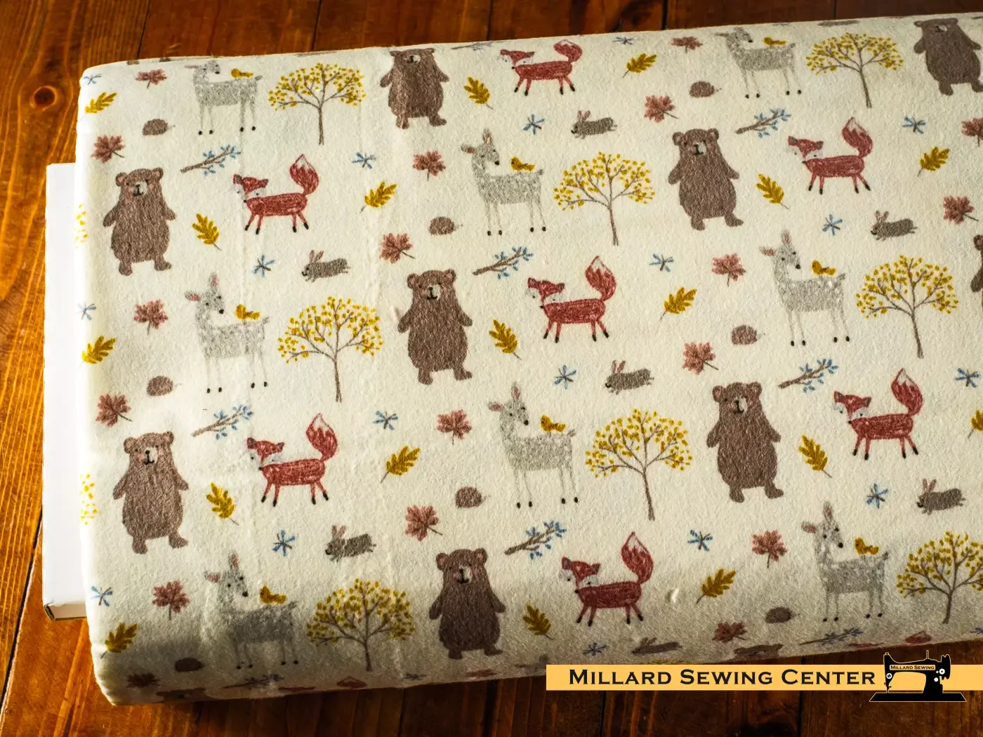 Cotton Flannel Fabric Fabric, 43″/44″ Wide in Cream by Riley Blake Designs