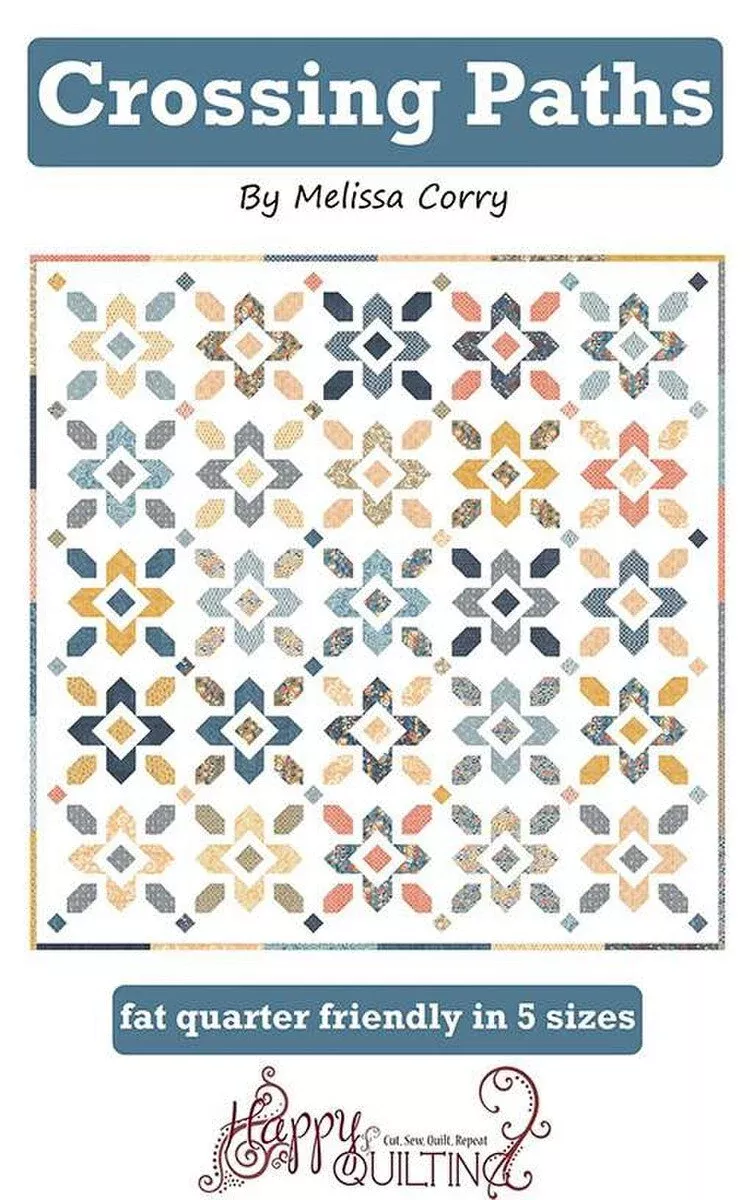 Crossing Paths Quilt Pattern by Melissa Corry Crossing Quilt Pattern includes 5 sizes