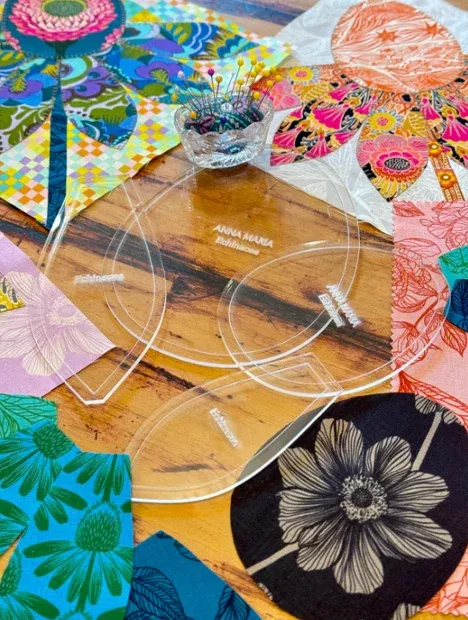 Echinacea Quilt Acrylic Templates by Anna Maria