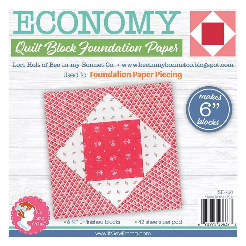 Economy Quilt Block 6in Foundation Paper Piecing