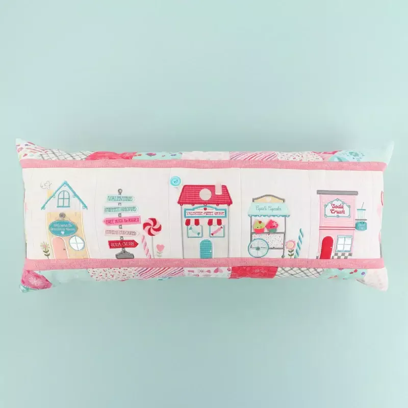 Embroidery Designs, Sweetheart Street Bench Pillow by Kimberbell