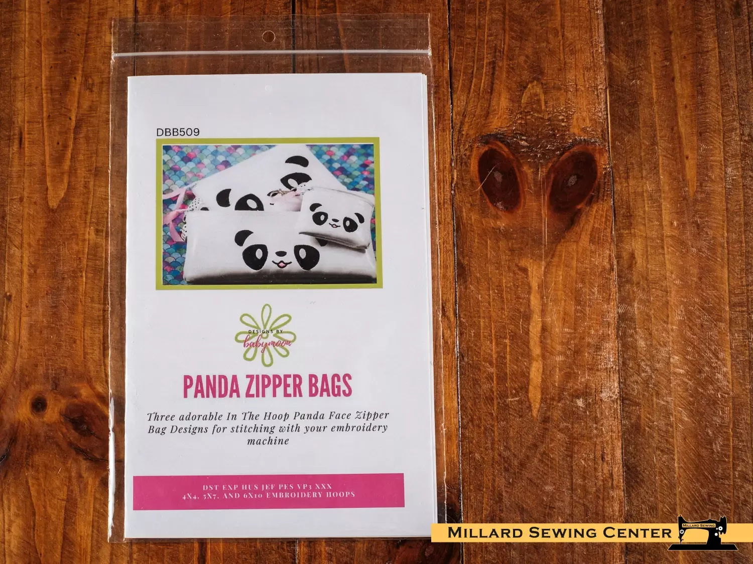 Embroidery Kit, Panda Face Zipper Bags by Babymoon
