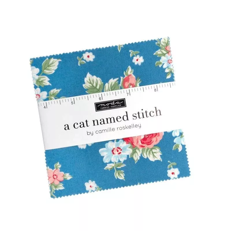 Fabric, A Cat Named Stitch by Camille Roskelley - 5" CHARM PACK