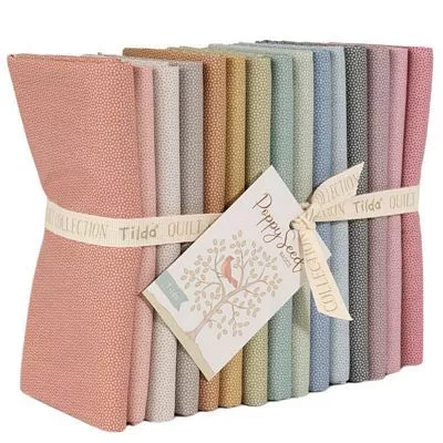 Fabric, Poppy Seed Fat Quarter Bundle from Tilda Fabrics