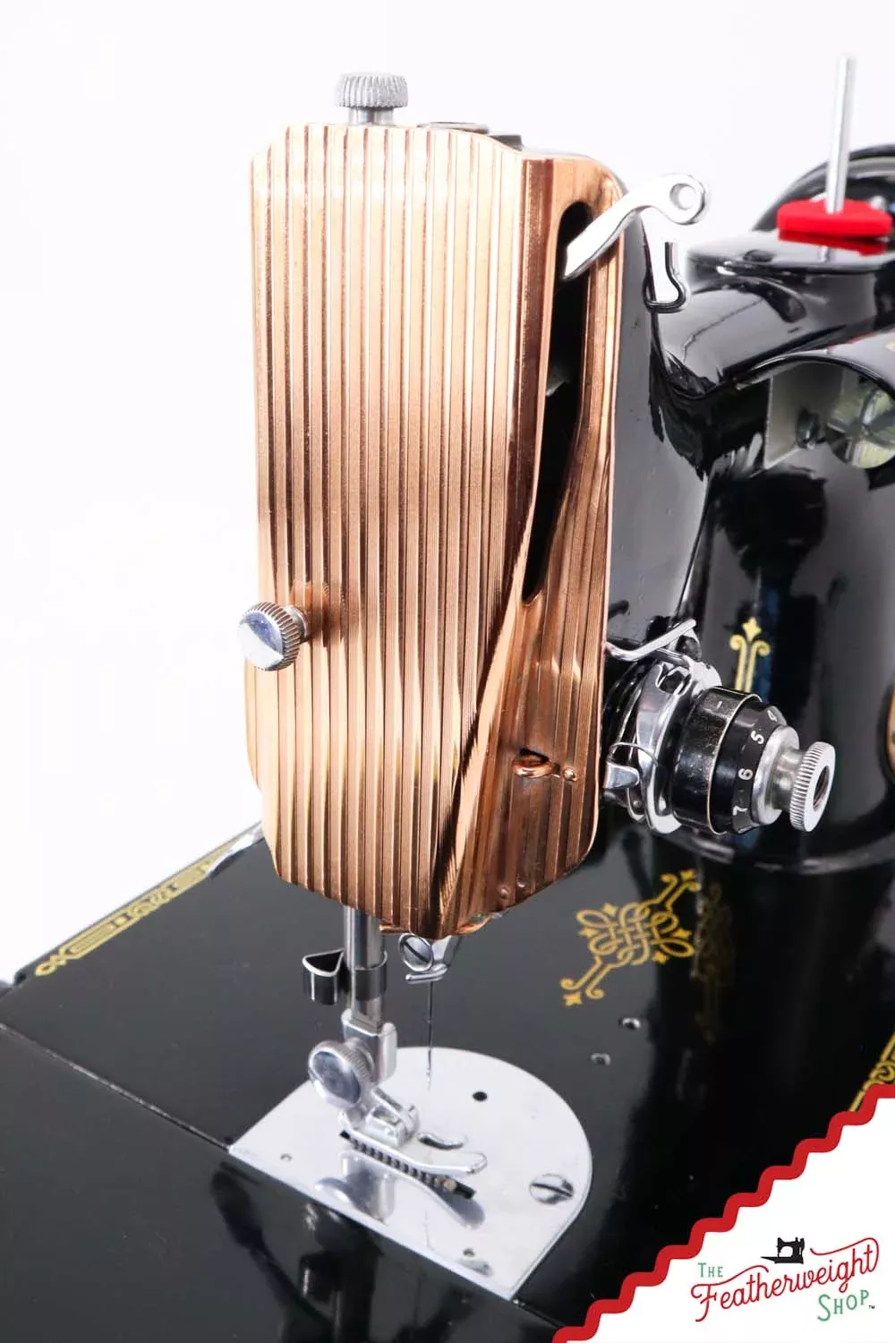 Faceplate, Striated Singer Featherweight - Copper Plate Finish