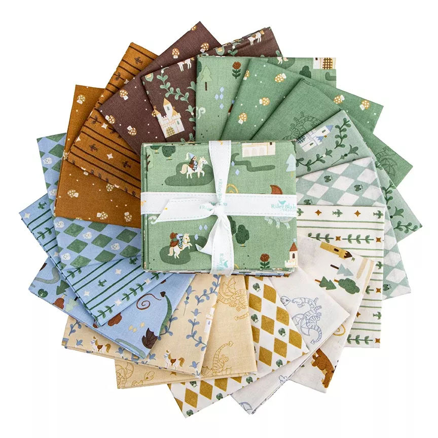 Faraway Kingdom Fat Quarter Bundle, by Natalia Juan Abello for Riley Blake Designs 18 Pcs.