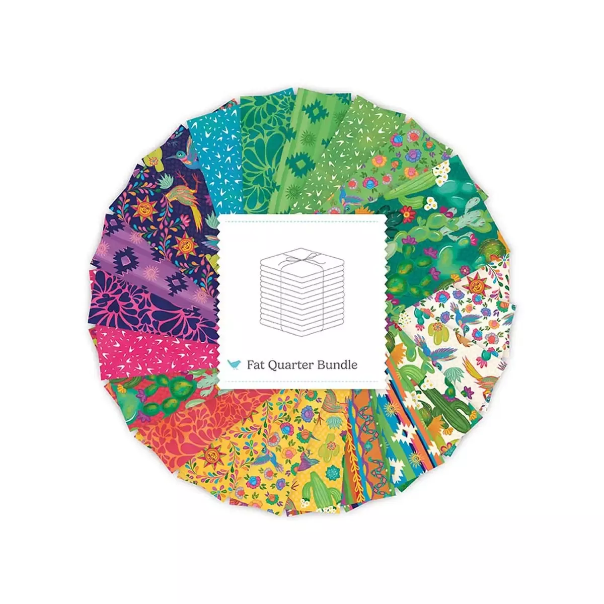 Fat Quarter Bundle,Cacti & Charm by Kathy Cano-Murillofor Riley Blake Designs