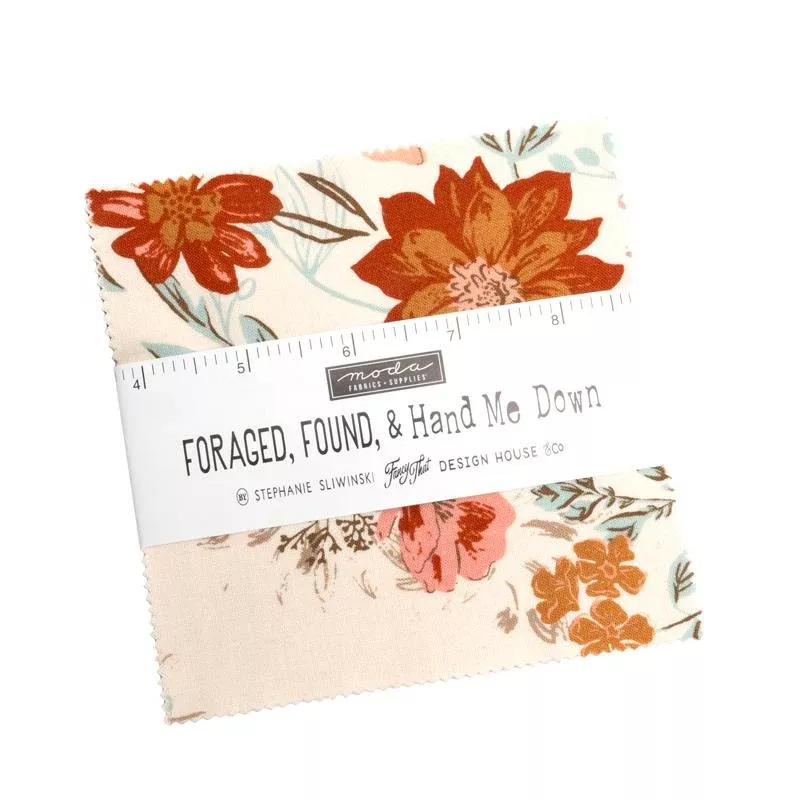 Foraged Found and Hand Me Down 5" Charm Pack 45630PP by Fancy That Design House for Moda Fabrics bin 31