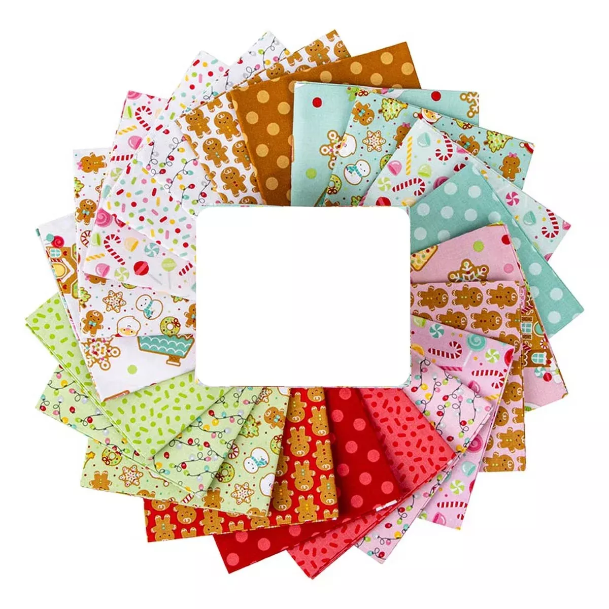 Gingerbread Kisses Fat Quarter Bundle 21 Prints Cut by Starlit Quilts