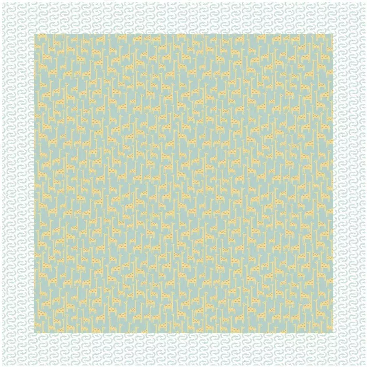 Giraffes - Self Binding Receiving Blanket KIT - 34" x 34"