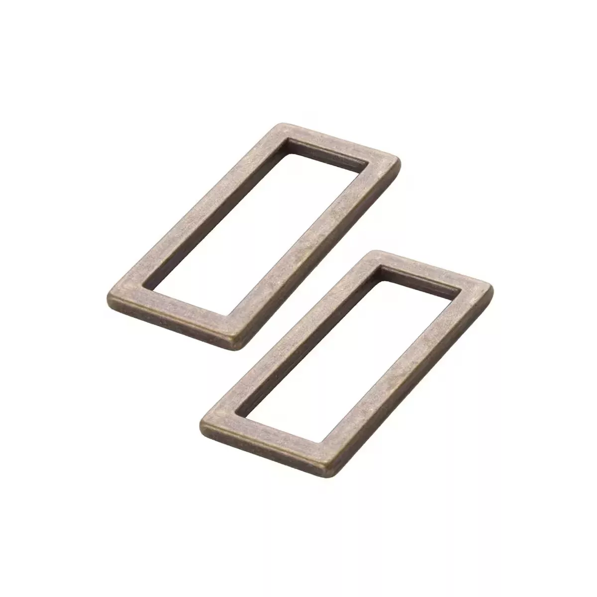 Hardware, Rectangle Ring - 1 ½" - Set of Two - ANTIQUE BRASS