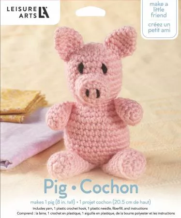 Leisure Arts Crochet Friend Kit - Pig