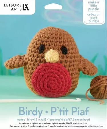 Leisure Arts Crochet Pudgies Kit - Birdy
