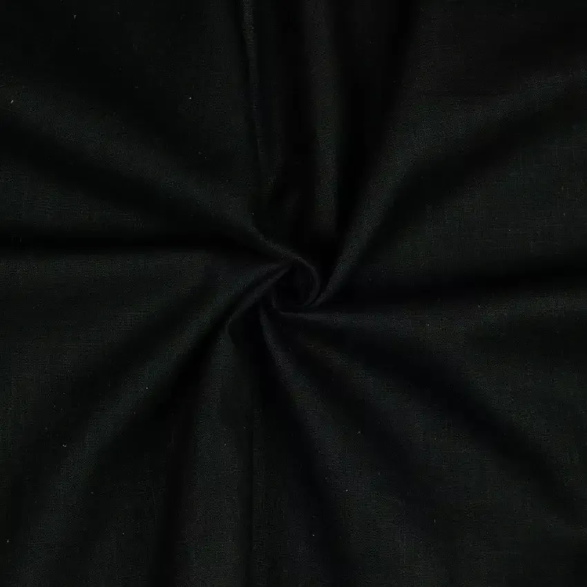 Linen Washed Fabric, 54/55″ Wide in Black by Verhees