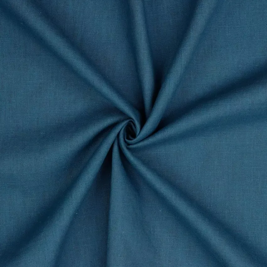 Linen Washed Fabric, 54/55″ Wide in Blue by Verhees