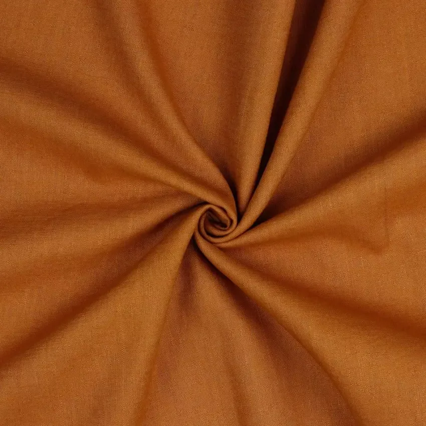 Linen Washed Fabric, 54/55″ Wide in Cognac by Verhees