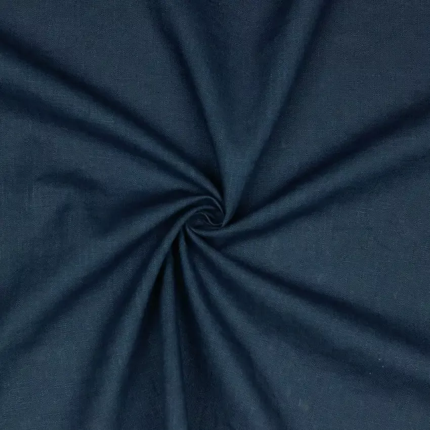 Linen Washed Fabric, 54/55″ Wide in Indigo by Verhees